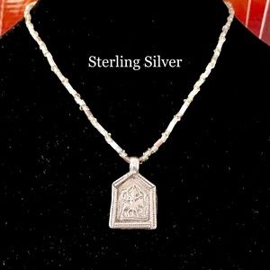 STERLING SILVER MULTI GEMSTONE NECKLACE CHAIN 925